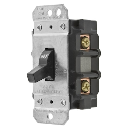 Bryant Toggle Switch, MotorDisconnects, Double Pole, 30A 600V AC, Back and Side Wired, Black 30002D